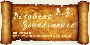 Mijobrat Živadinović vizit kartica